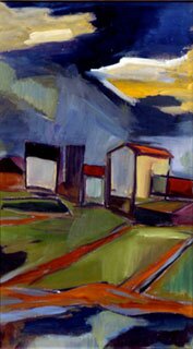 Filippo Scroppo, Alta Val Pellice, olio su compensato