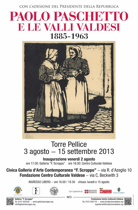 Locandina della mostra "Paolo Paschetto e le Valli Valdesi" Locandina della mostra "Paolo Paschetto e le Valli Valdesi"