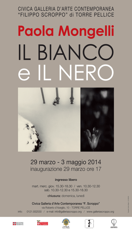 Locandina della mostra "Paola Mongelli - Il bianco e il nero" Locandina della mostra "Paola Mongelli - Il bianco e il nero"