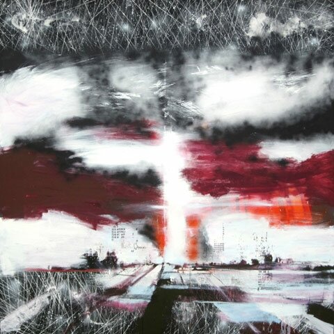 Alien 4 - Tecnica mistra su pvc intelaiato, dimensioni: 200x200, anno 2015