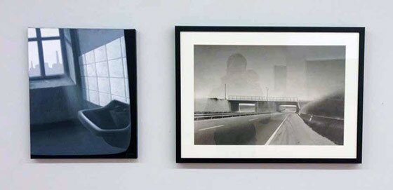 A sinistra Daniele Fissore, Video Spento 2010; a destra Franco Rasma, Statale A1, 1976 A sinistra Daniele Fissore, Video Spento 2010; a destra Franco Rasma, Statale A1, 1976