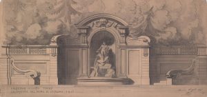 Alfieri Genta - Villa Rossotto_ muro di sostegno del giardino e fontana, Torino, 1905